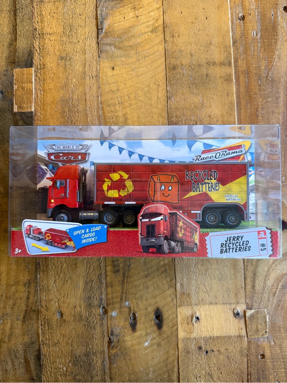 Disney Red Jerry Recycled Batteries Toy Semi Truck NIB